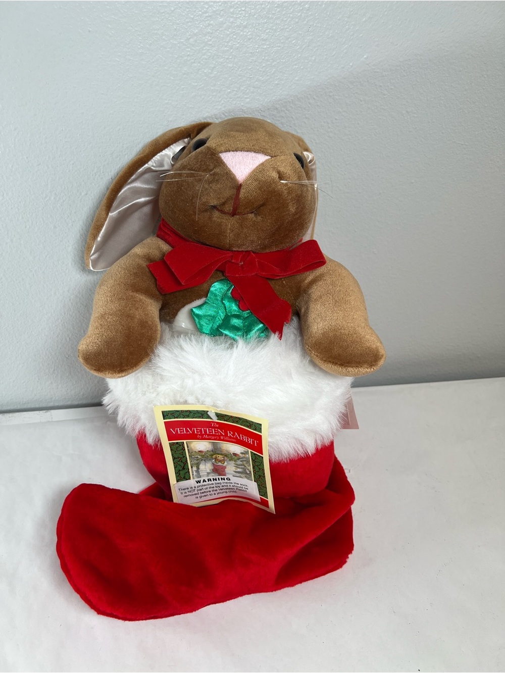 Vintage Velveteen Rabbit Plush Holiday‎ Stocking